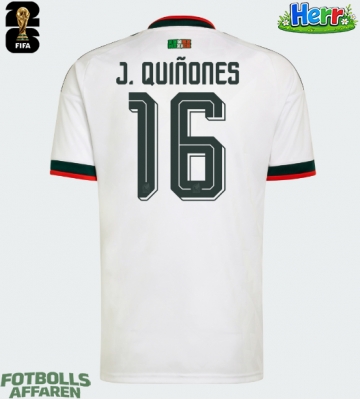 Mexiko Julian Quinones #16 Bortatröja VM 2026 Kortärmad